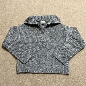 Universal Thread heather grey knit collared quarter zip sweater
